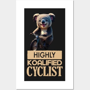 Just a Highly Koalified Cyclist Koala Posters and Art